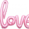 Фольга Надпись LOVE  розовая в упаковке / Love Light Pink (воздух)