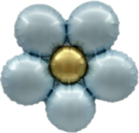Фигура Цветок, Ромашка, Голубой, Сатин (надув воздухом)