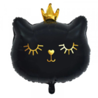Т Фигура Котенок принцесса, черный / Cat Princess Black