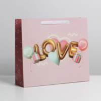 Пакет ламинированный «Любовь», воздушные шары