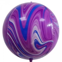 Сфера 3D Мрамор Фиолетовый/Синий, Агат