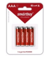 Упаковка 4 шт Батарейка ААА Алкалиновая (мизинчиковая) Smartbuy