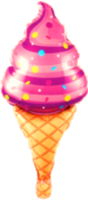 Мини-фигура, Мороженое, Вафельный рожок, Розовый